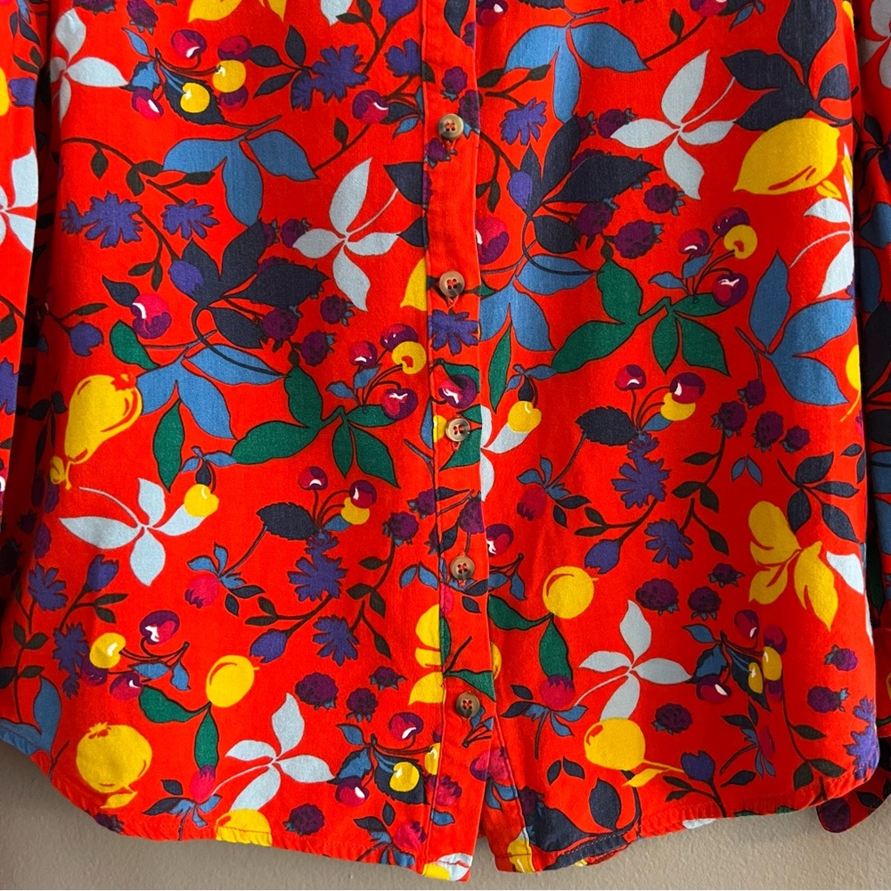 Maeve Red Floral Button-Down Shirt - Picture 12 of 16